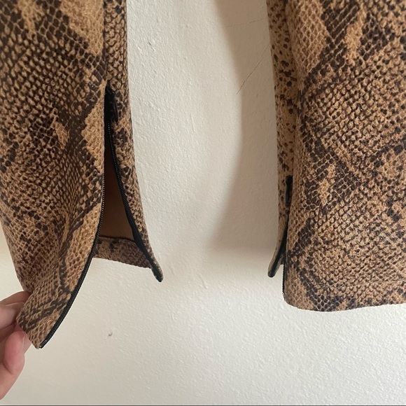 ZARA SNAKESKIN BLOGGER FAVORITE PANTS - Picture 6 of 9